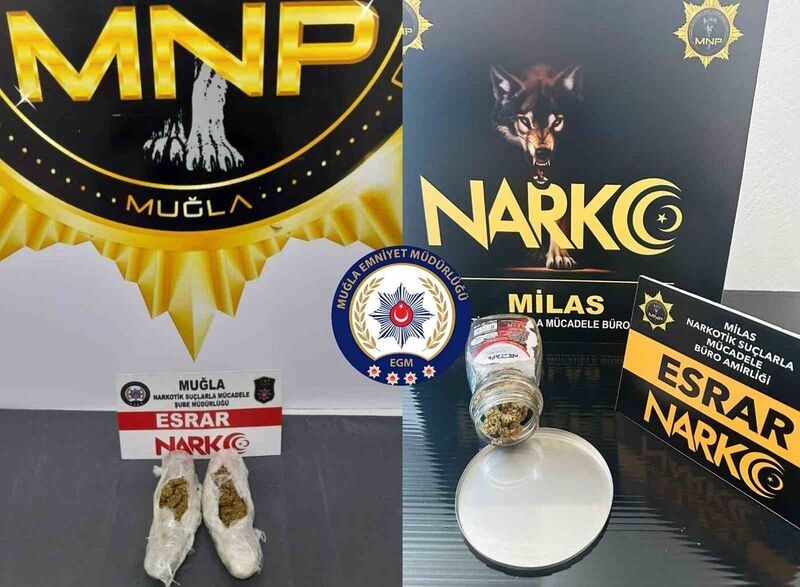 MUĞLA'DA NARKOTİK EKİPLERİ TARAFINDAN