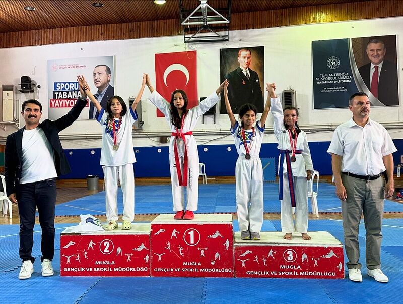 Muğlalı şampiyon minik taekwondocular Sivas yolcusu