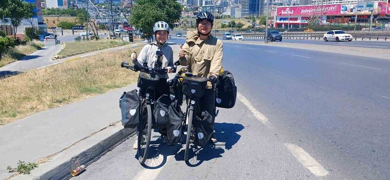 Portekiz’den Çin’e Bisiklet Yolculuğu: Türkiye’ye gelen Çinli çift 108 günde 6 bin kilometre pedal çevirdi