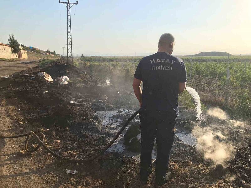 REYHANLI'DA ÇIKAN ÇÖP YANGINI