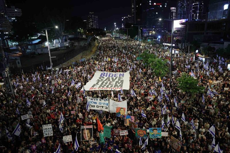 Tel Aviv’de 120 bin kişilik hükümet karşıtı protesto