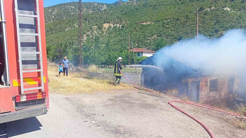 YANGIN, AMASYA BELEDİYESİ İTFAİYESİNİN