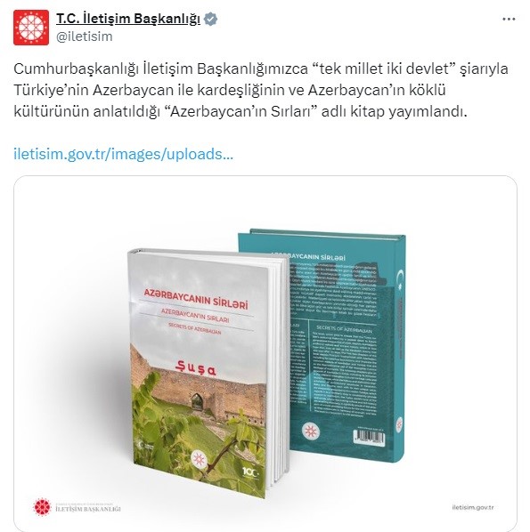 Cumhurbaşkanlığı İletişim Başkanlığı tarafından “Azerbaycan’ın Sırları” kitabı yayımlandı