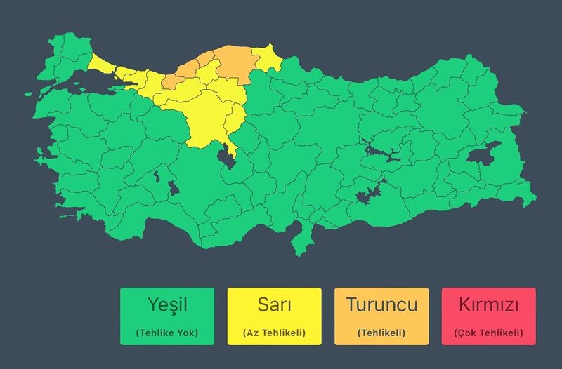 METEOROLOJİ GENEL MÜDÜRLÜĞÜ'NDEN YAPILAN