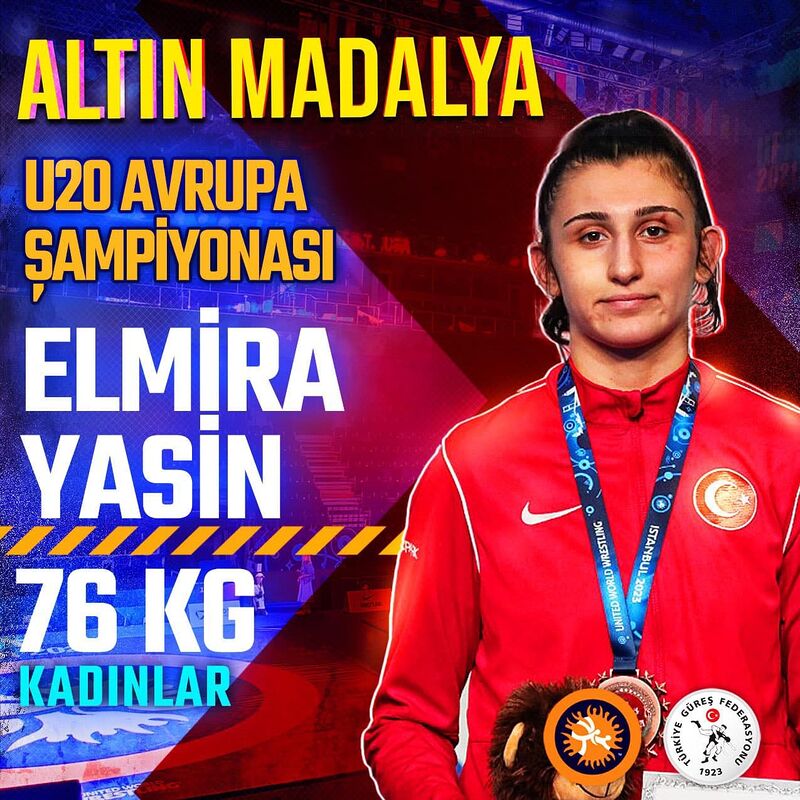 Erzincanlı milli sporcu Elmira Yasin’den altın madalya