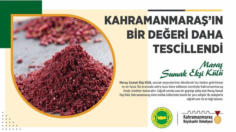 Maraş Sumak Ekşi Külü tescillendi