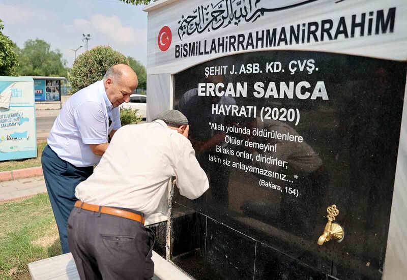 Şehidin anısına yaptırılan ve tahrip edilen hayrat çeşmesi Demirçalı’nın talimatıyla yenilendi