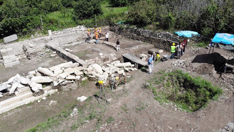 Antik kent kazısında  bin 600 yıllık deprem kalıntıları ortaya çıktı