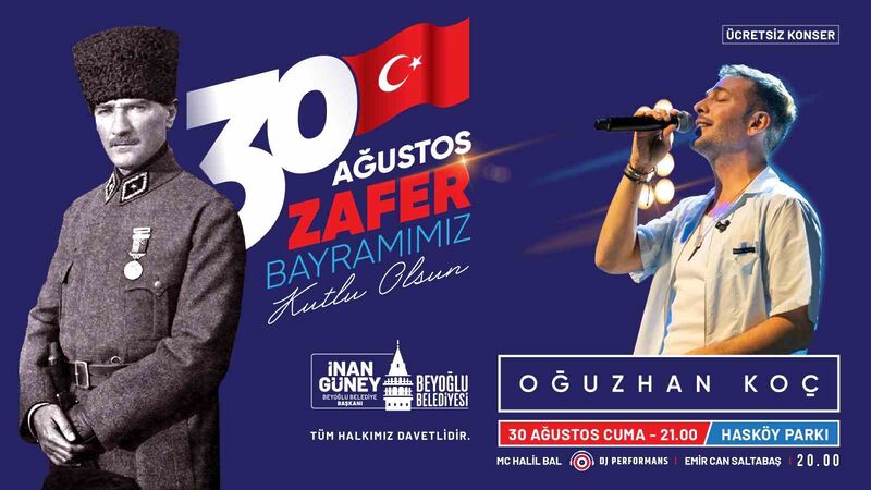 Beyoğlu’nda 30 Ağustos Zafer Bayramı konserle kutlanacak