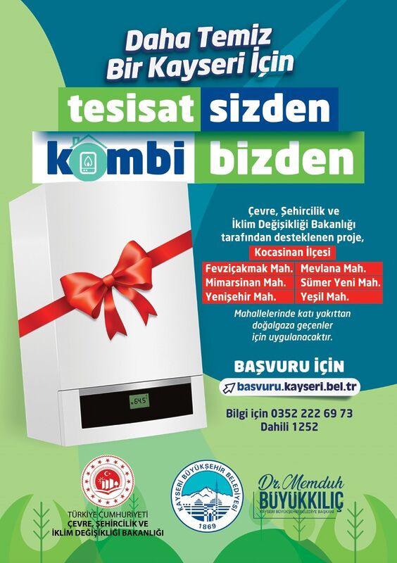 Büyükşehir’in “Tesisat Sizden Kombi Bizden” Projesinin 2. etabı için başvurular başladı