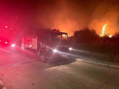 Manisa’da ağaçlık alanda yangın