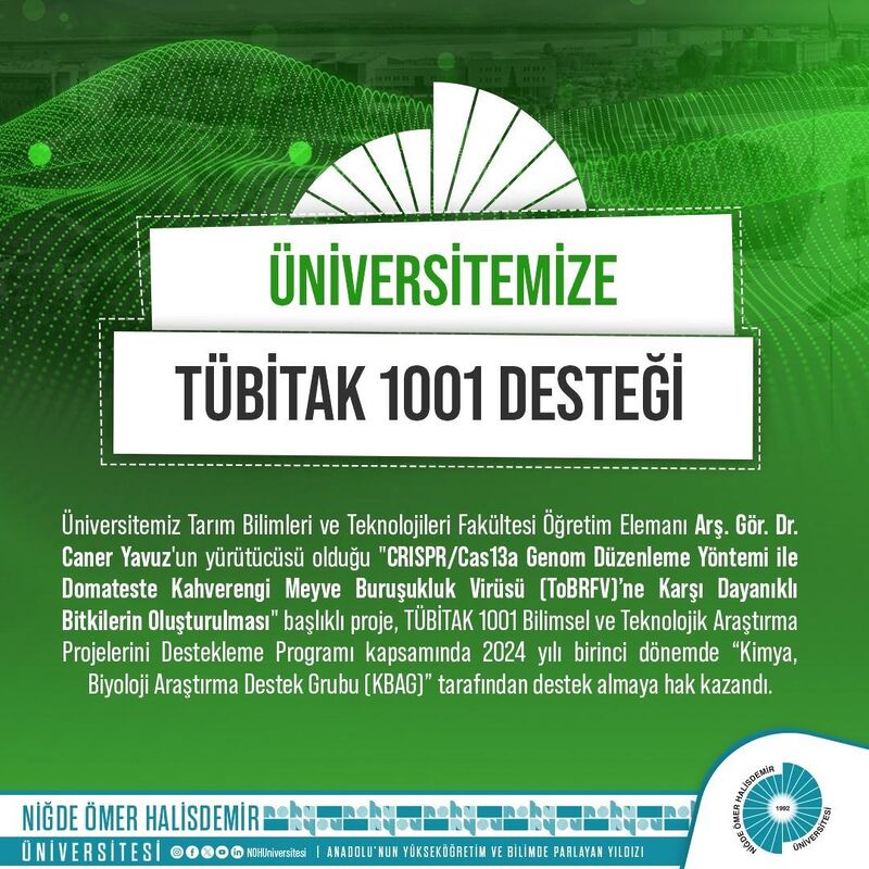 NİĞDE ÖMER HALİSDEMİR ÜNİVERSİTESİNE