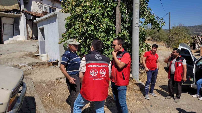 Psiko sosyal destek ekipleri yangın bölgesinde