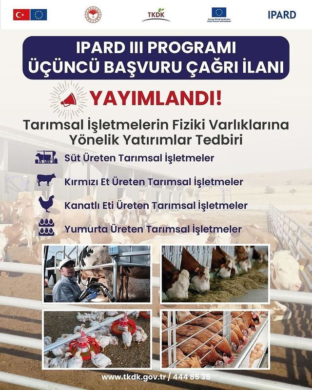 TKDK’dan tarımsal destek çağrısı