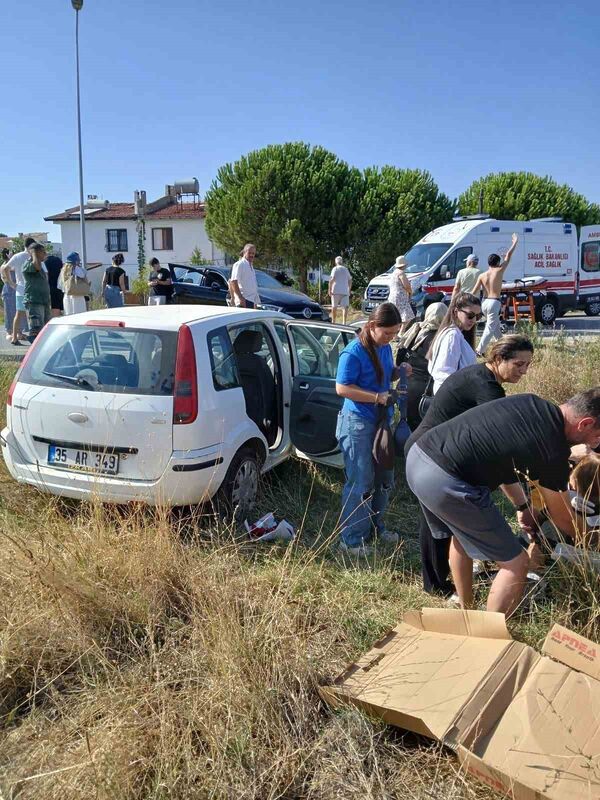 Ayvalık’ta trafik kazası: 2 yaralı