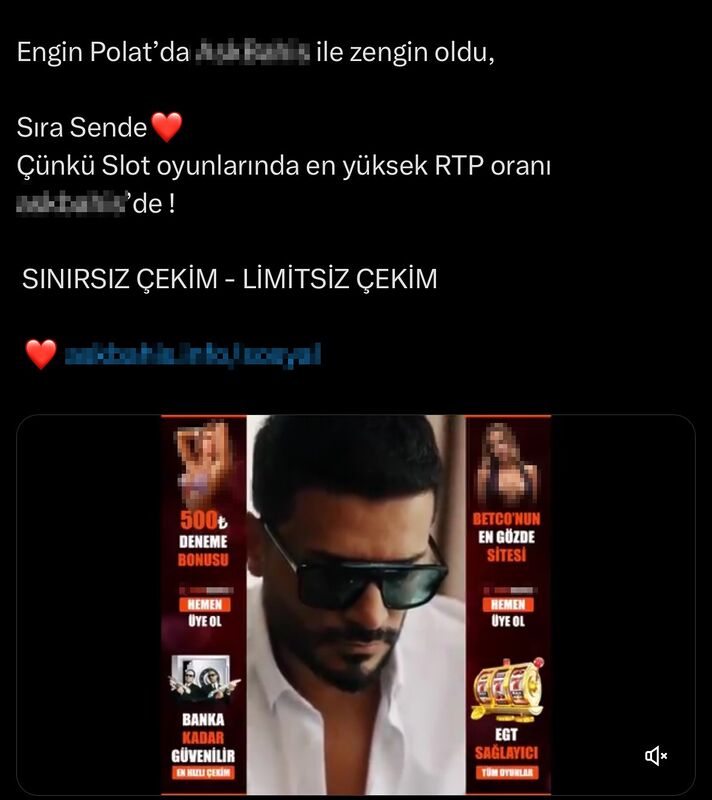 Bahis sayfasından Engin Polat reklamı