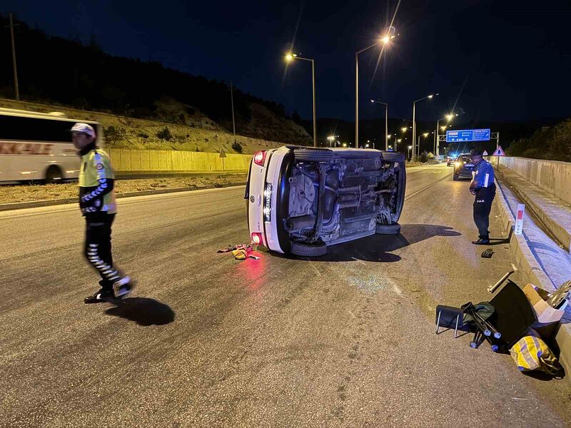 BURDUR’DA BORDÜR TAŞINA ÇARPAN