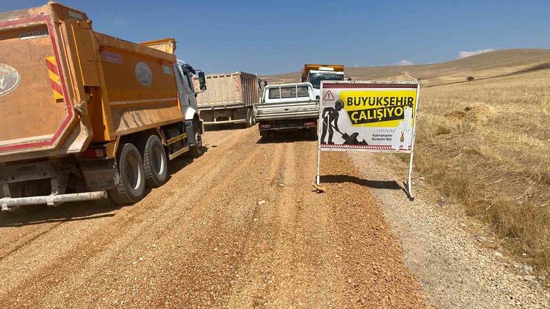 Elbistan’da Yalıntaş – Aksakal Grup Yolu’nu iyileştirme çalışmaları başladı