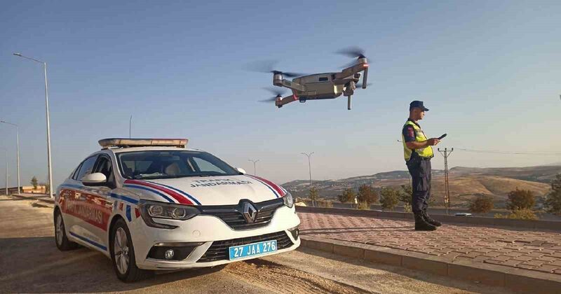 GAZİANTEP’TE DRONE DESTEKLİ DENETİMDE