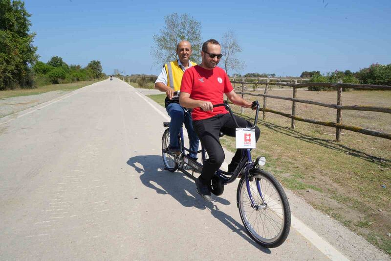 KIZILIRMAK DELTASI KUŞ CENNETİ'NE  BAĞIŞLANAN TANDEM BİSİKLETLER VE AKÜLÜ