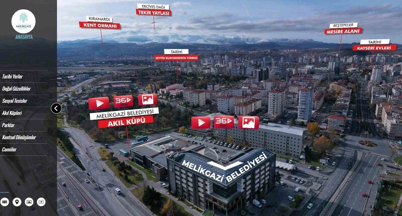 “Melikgazi 360” ile Melikgazi’yi keşfetmek çok kolay