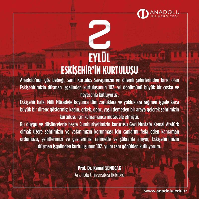 ESKİŞEHİR'DE ANADOLU ÜNİVERSİTESİ REKTÖRÜ