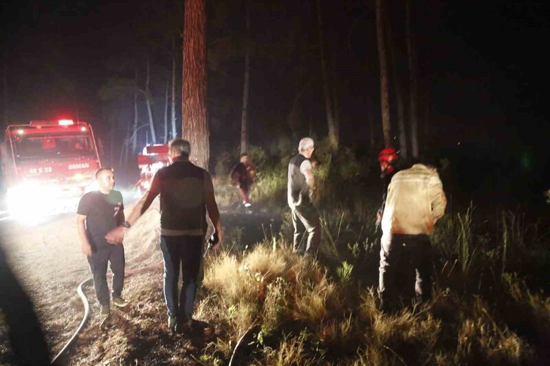 Yangın gece boyu devam etti, Orman Genel Müdürü Vali Akıyık ile geceyi sahada geçirdi