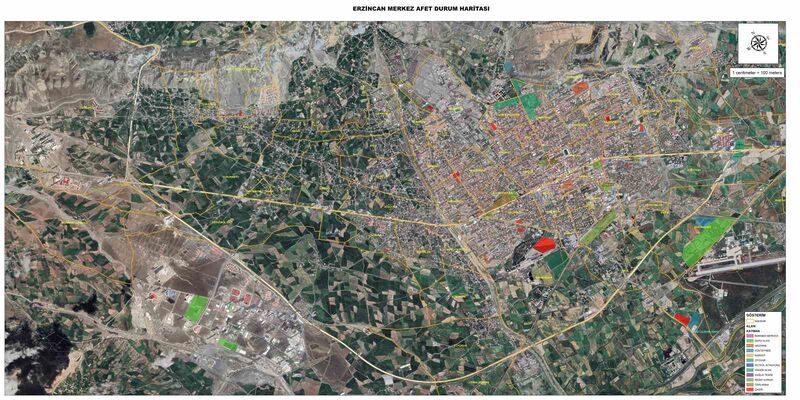 Erzincan’da afet ve acil durum için toplanma alanları belirlendi