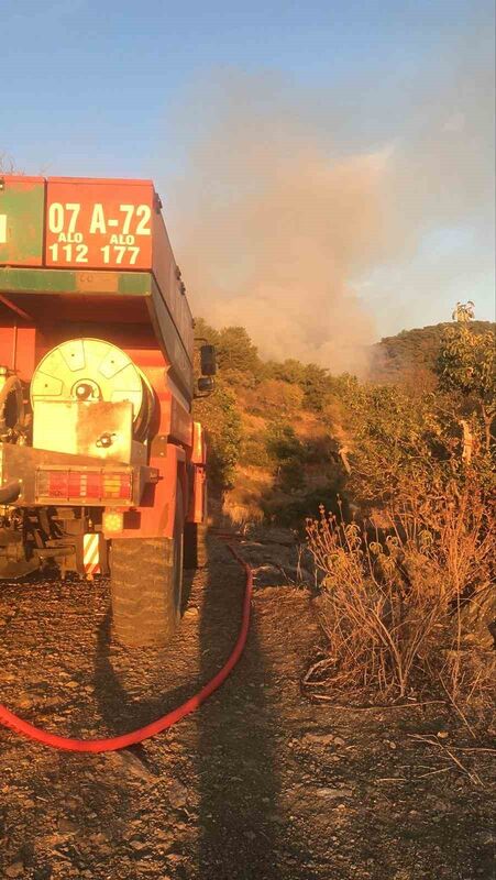 GAZİPAŞA’DA ORMANLIK ALANDA YANGIN