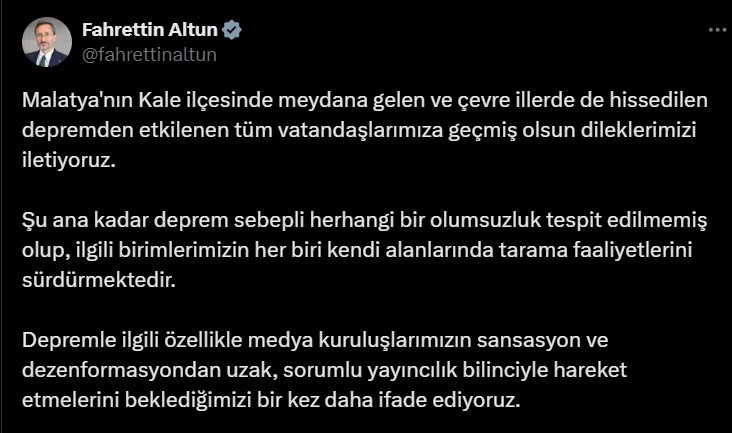 İLETİŞİM BAŞKANI FAHRETTİN ALTUN,