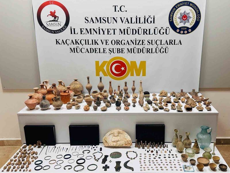 Samsun’da 325 tarihi eser ele geçirildi: 1 gözaltı