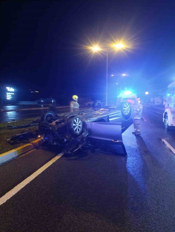 Balıkesir’in Edremit ilçesinde meydana gelen tek taraflı trafik kazasında 1