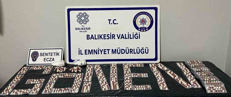 Balıkesir’in Gönen ilçesinde polis ekiplerince düzenlenen operasyonda, 994 adet sentetik