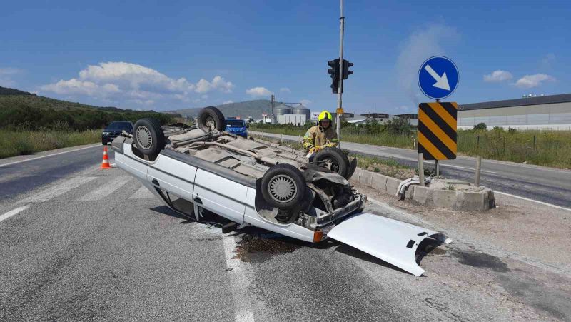 Balıkesir’in Gönen ilçesi Buğdaylı Mahallesi yakınlarında meydana gelen trafik kazasında