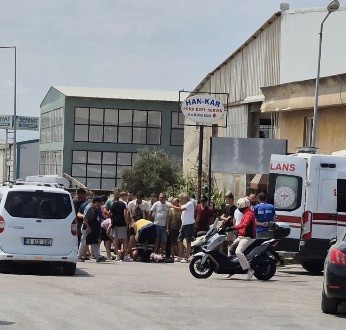 Bandırma sanayi bölgesindeki kavşakta meydana gelen kazada motorlu bisiklette bulunan