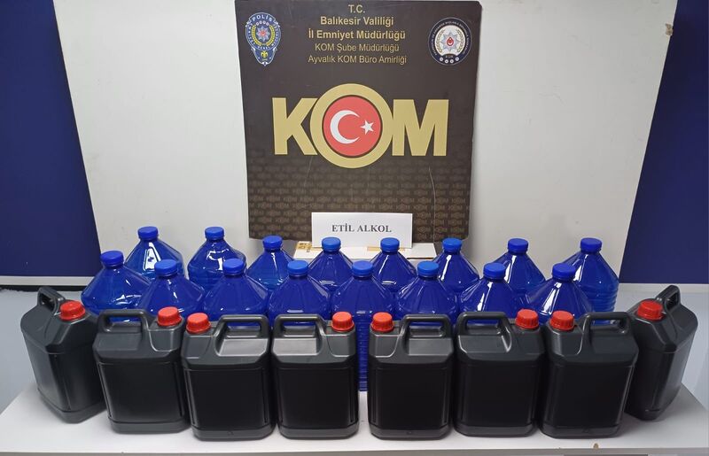 Balıkesir’in Ayvalık ilçesinde, yasa dışı yollarla temin edilen 120 litre