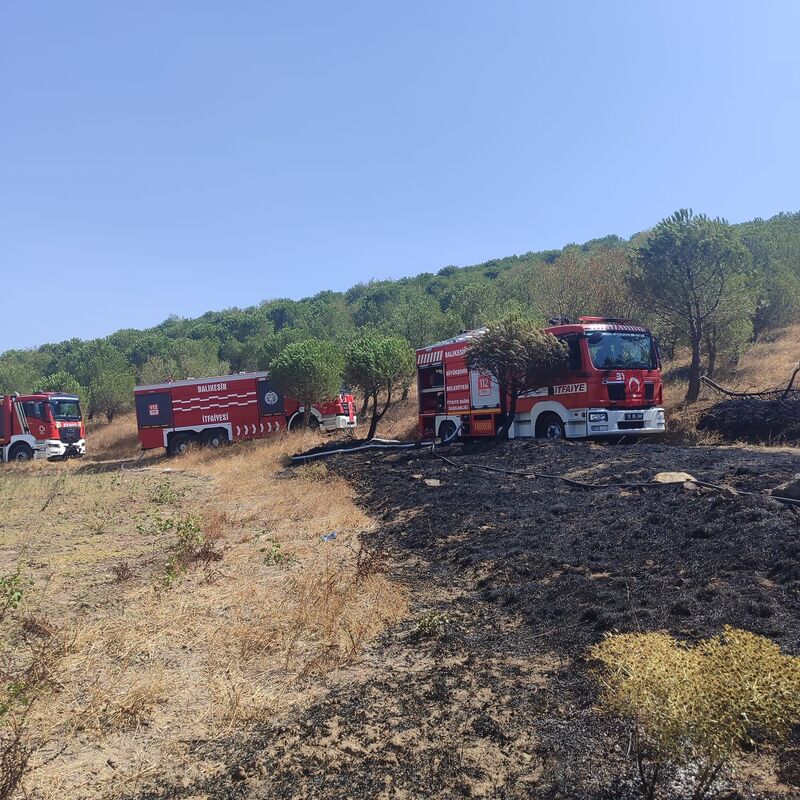 Balıkesir’in Susurluk ilçesi Yeniköy yakınlarında çıkan arazi ve ormanlık alan