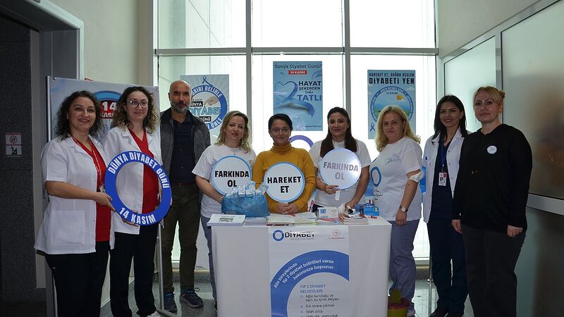 14 Kasım Dünya Diyabet Günü münasebetiyle Balıkesir Atatürk Şehir Hastanesi,