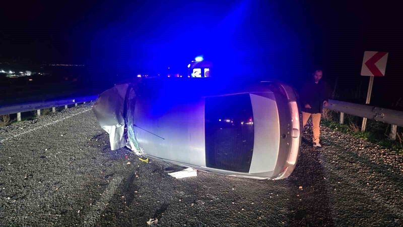 Balıkesir’in Gönen ilçesinde Taştepe Mahallesi Bandırma-Gönen karayolunda meydana gelen trafik