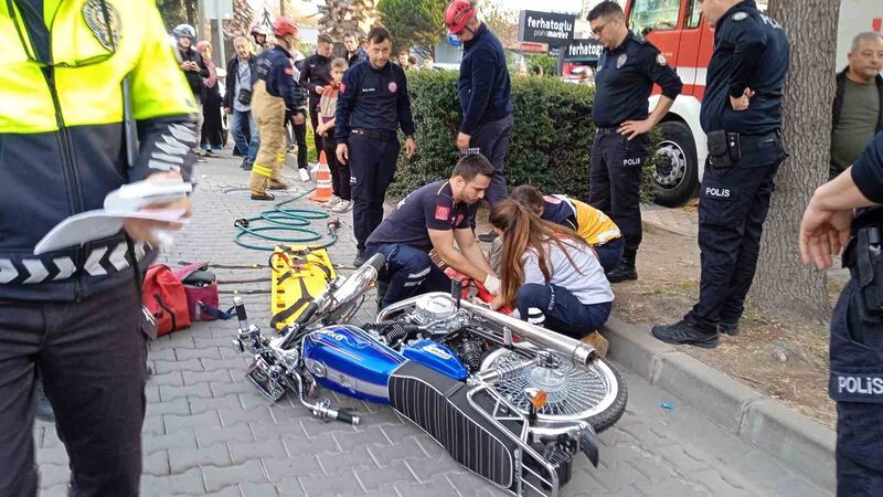 Balıkesir’in Edremit İlçesi Azerbaycan Bulvarı üzerinde meydana gelen motosiklet kazasında
