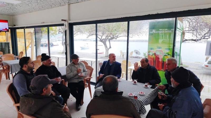 Marmara Adalar Belediye Başkanı Aydın Dinçer, mahalle ziyaretleri kapsamında Topağaç