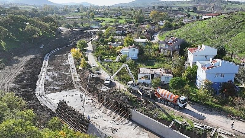 Balıkesir’in Karesi ilçesinde Devlet Su İşleri Genel Müdürlüğü tarafından yürütülen