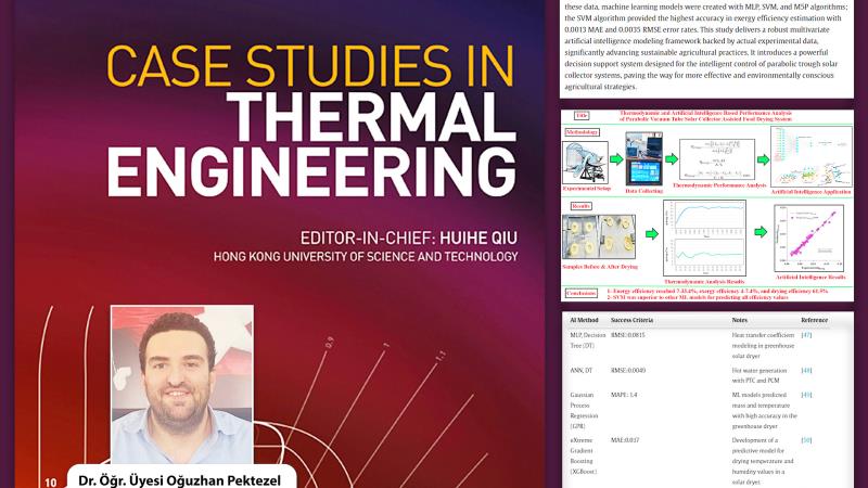 Balıkesir Üniversitesi araştırmacıları tarafından gerçekleştirilen bilimsel çalışma, güneş enerjisinden yararlanarak