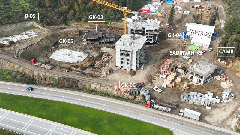 Balıkesir’in Susurluk ilçesi Sultaniye Mahallesinde inşaatı devam eden TOKİ 2.