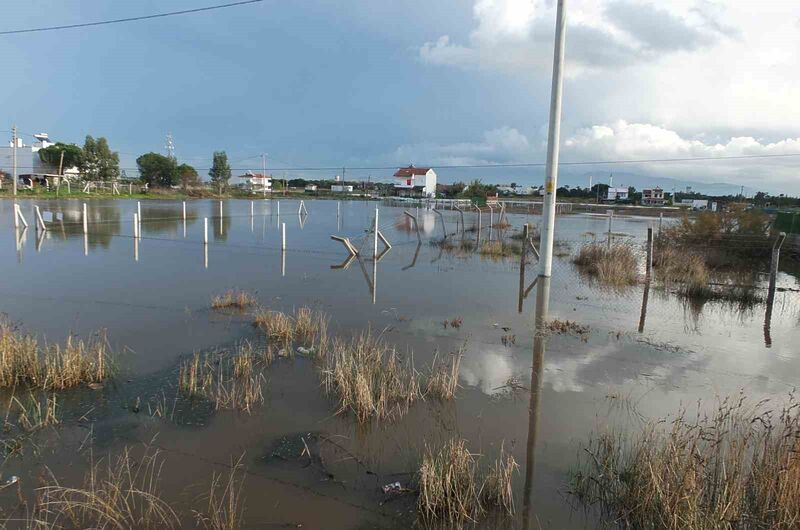 Burhaniye ilçesinde sağanak etkili oldu, yazlık evleri ve tarım arazilerini