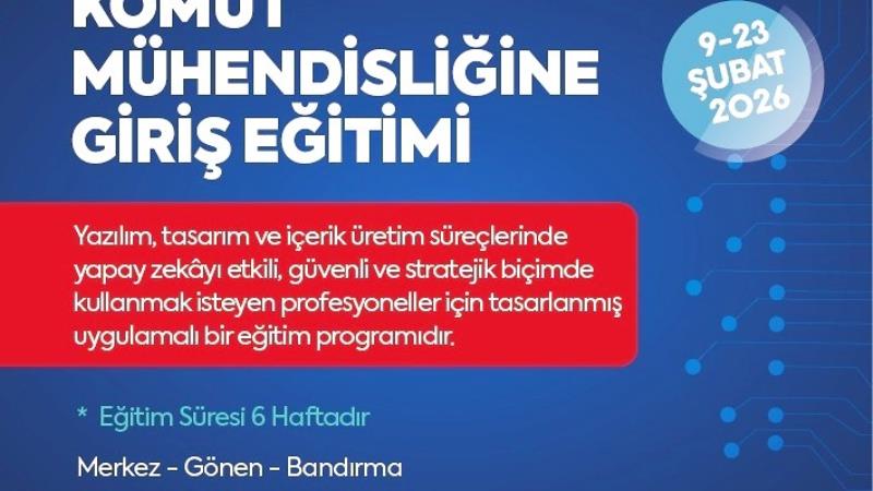 Balıkesir Büyükşehir Belediyesi yazılım ve tasarım için komut mühendisliğine giriş