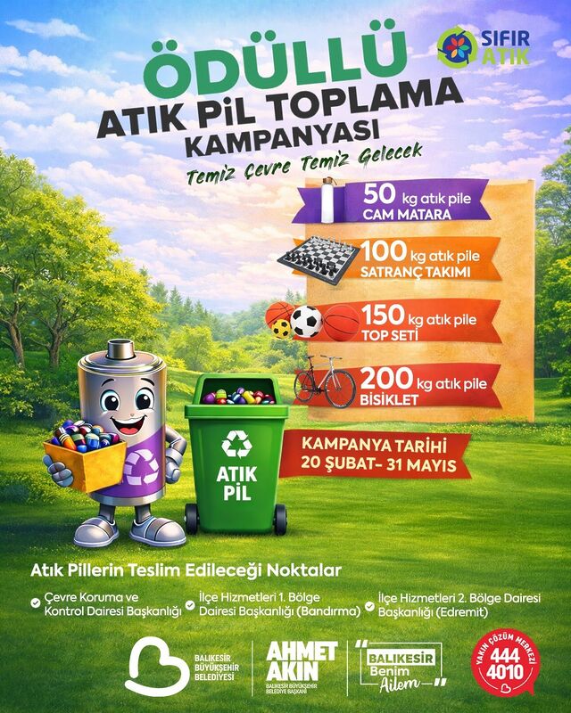 Balıkesir Büyükşehir Belediyesi Çevre Koruma ve Kontrol Dairesi Başkanlığı, “Sıfır