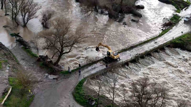 Balıkesir’in Sındırgı ilçesinde son yağışlarla Çaygören Barajı’nda doluluk oranı yüzde