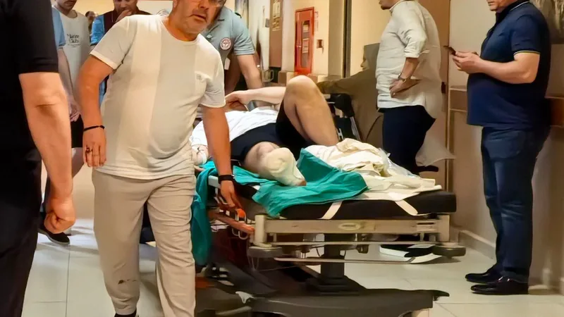 Bursa'nın İnegöl ilçesinde çim biçme makinesiyle çalışan 24 yaşındaki Furkan