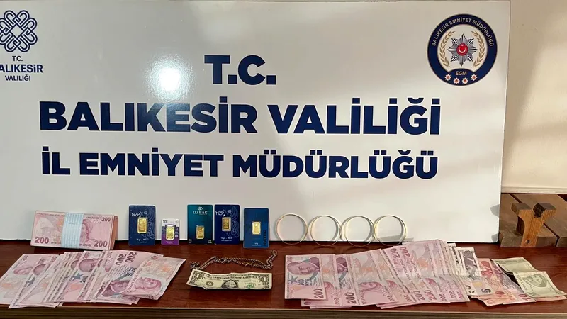 Edremit'te sahte altınla dolandırıcılık yapan 3 şüpheli, Bandırma'da polis ekiplerince